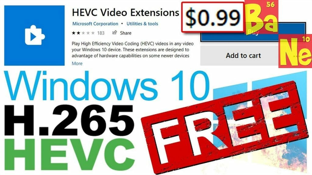 windows 10 hevc codec free