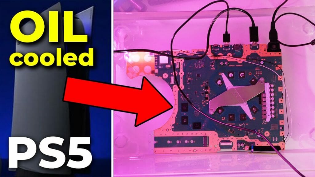 PS5 Overheating Problems? Oil Cooled Playstation 5 Project! - Tweaks