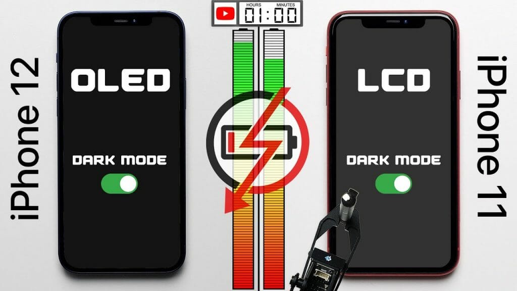 iphone oled dark mode battery