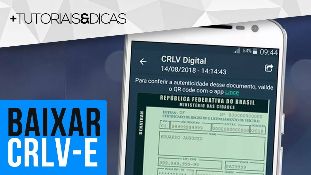 Como baixar o CRLVe DOCUMENTO DIGITAL do seu CARRO pelo CELULAR (e